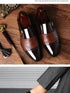 Elegant Breathable Leather Oxfords for Men - Stylish Formal Dress Shoes Perfect for Office, Parties, and Weddings with Comfortable Rubber Outsole and Lace-up Closure